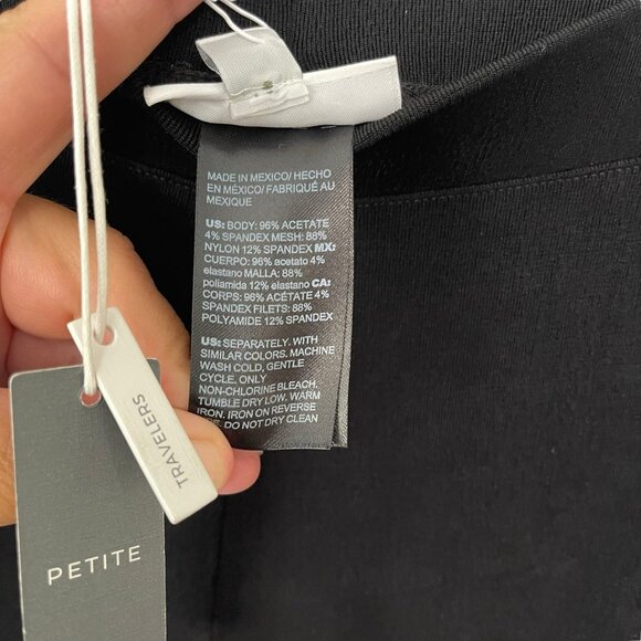 Chico’s Petite Travelers Wide Leg Pocket Pants Size 3 16/18 XL Black NEW Stretch - Picture 6 of 9